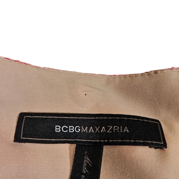 BCBG MaxAzria "Chrystal" Flounce Hem Lace Dress, Pink Coral, Size 0, NWOT - Picture 4 of 16